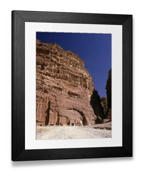 Framed Print : Petra was first established as a city by the Nabataean Arabs in the 4th century BCE