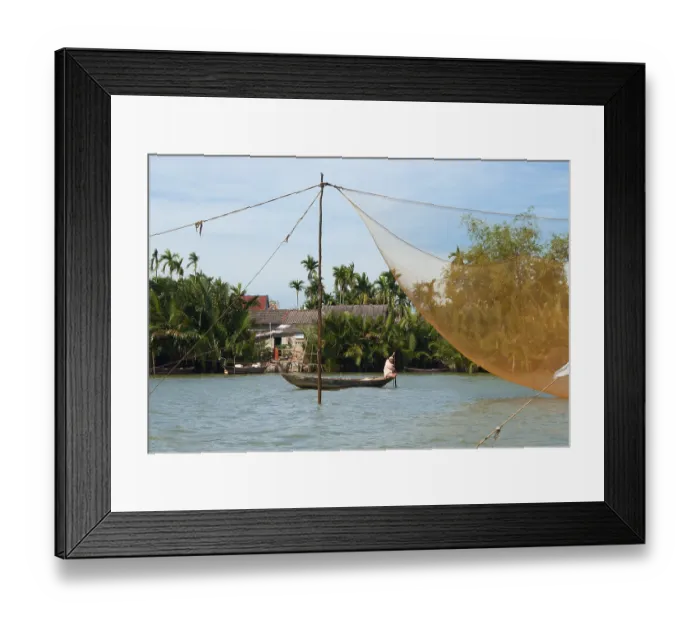 Framed Print : The small but historic town of Hoi An is located on the Thu Bon River 30km (18 miles) south of Danang