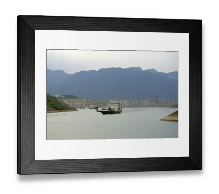 Framed Print : The Three Gorges or Yangtze Gorges span from the western-upriver cities of Fengjie