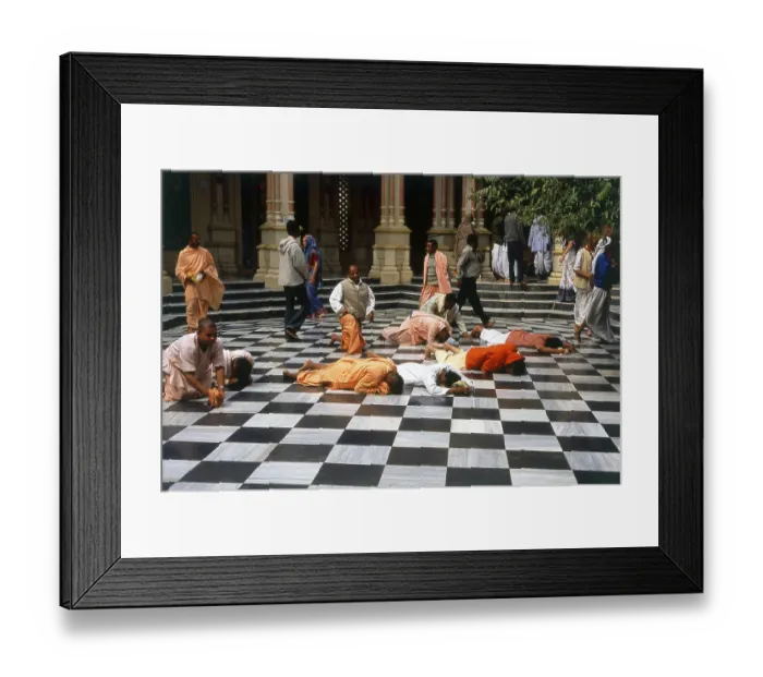 Framed Print : Sri Krishna-Balaram Mandir is a Gaudiya Vaishnava temple in the holy city of Vrindavan