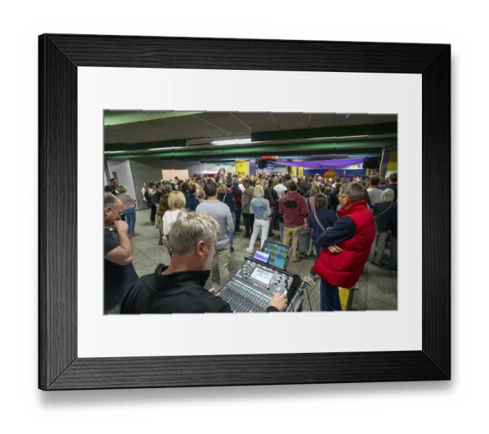 Framed Print : URBAHN Music Sessions, free concerts in underground stations of the Ruhrbahn in Essen Framed Print : URBAHN Music Sessions, free concerts in underground stations of the Ruhrbahn in Essen