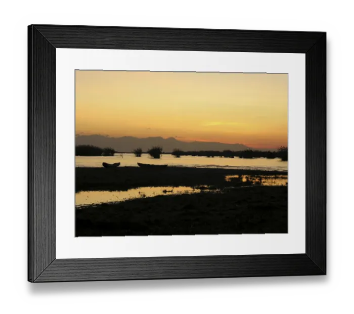 Framed Print : Shore of Lake Malawi at sunrise