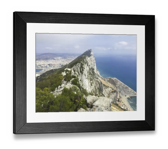 Framed Print : View to the rock from gibraltar to the bay Framed Print : View to the rock from gibraltar to the bay