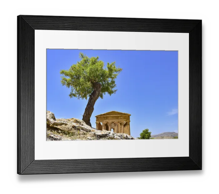 Framed Print : Temple of Concordia in the Valley of the Temples Framed Print : Temple of Concordia in the Valley of the Temples