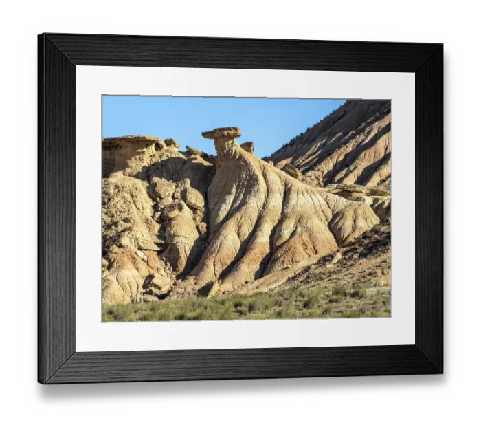 Framed Print : Colorful rock formation, semi-desert