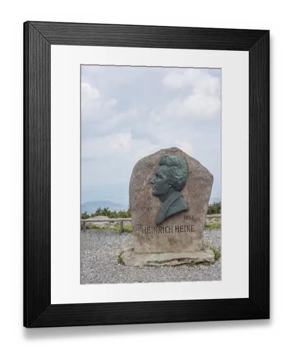Framed Print : Heinrich Heine memorial, Heine memorial on the summit of the Brocken