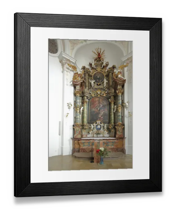 Framed Print : St Francis altar by master builder Johann Georg fisherman and painting by Christoph Thomas Scheffler Framed Print : St Francis altar by master builder Johann Georg fisherman and painting by Christoph Thomas Scheffler