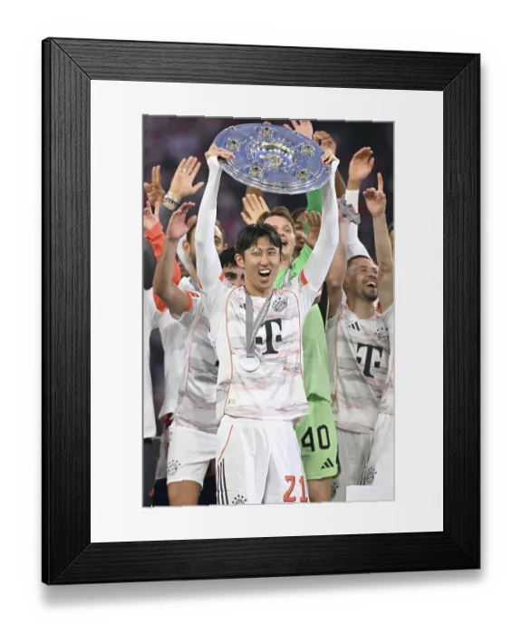 Framed Print : FC Bayern Munich FCB celebrates 34th championship title