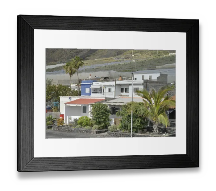 Framed Print : Residential buildings in El Remo, La Palma, Spain