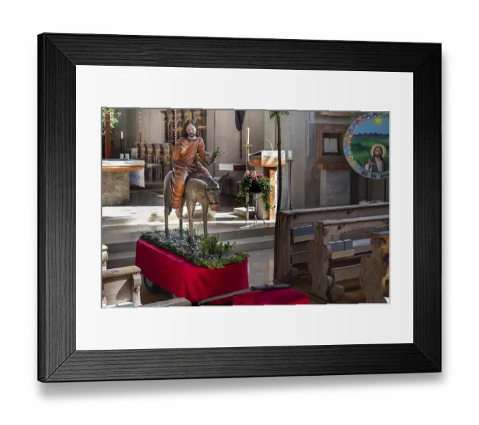 Framed Print : Palmesel in the parish church of St Nicholas Framed Print : Palmesel in the parish church of St Nicholas