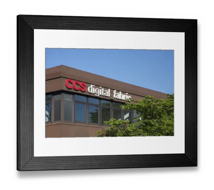 Framed Print : Company CCS digital-fabric GmbH - Dusseldorf Framed Print : Company CCS digital-fabric GmbH - Dusseldorf