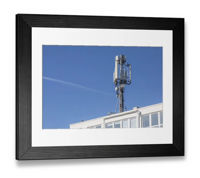 Framed Print : Mobile phone antenna - Dusseldorf