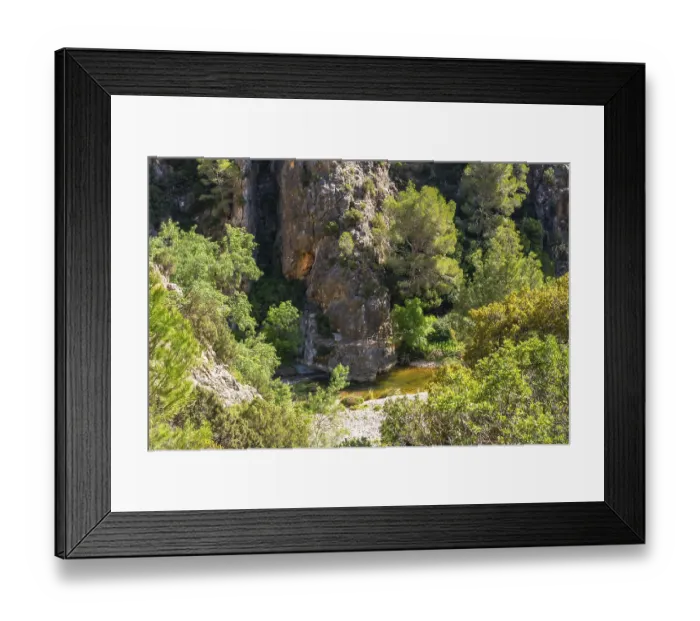 Framed Print : Lush vegetation surrounds canaletes river Framed Print : Lush vegetation surrounds canaletes river