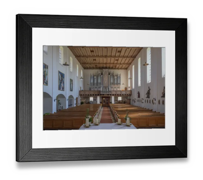 Framed Print : The organ loft, St Mary's is the Catholic parish church