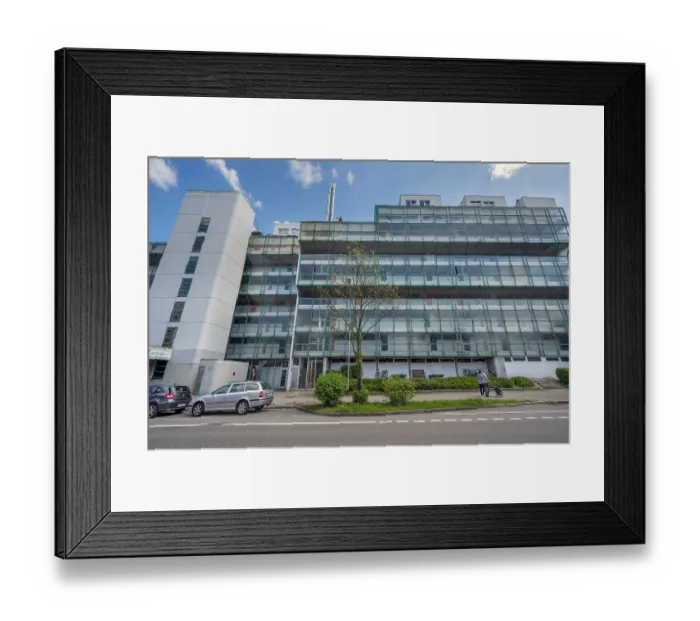 Framed Print : Glass facade in LindauerstraBe Framed Print : Glass facade in LindauerstraBe