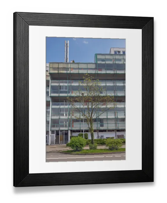 Framed Print : Glass facade in LindauerstraBe Framed Print : Glass facade in LindauerstraBe