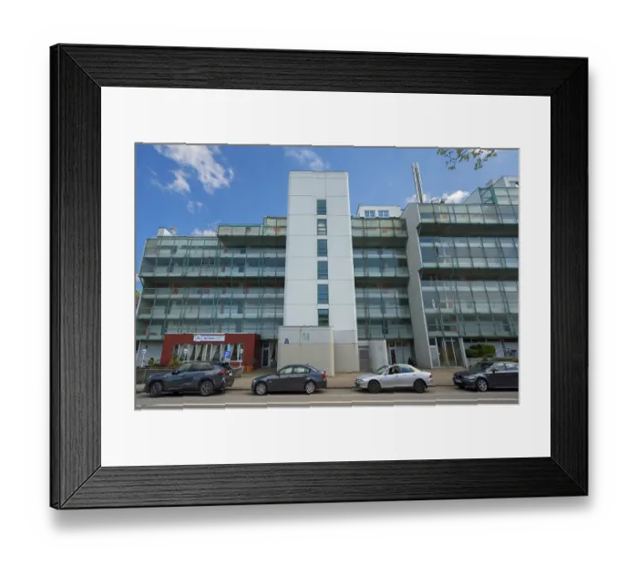 Framed Print : Glass facade in LindauerstraBe Framed Print : Glass facade in LindauerstraBe