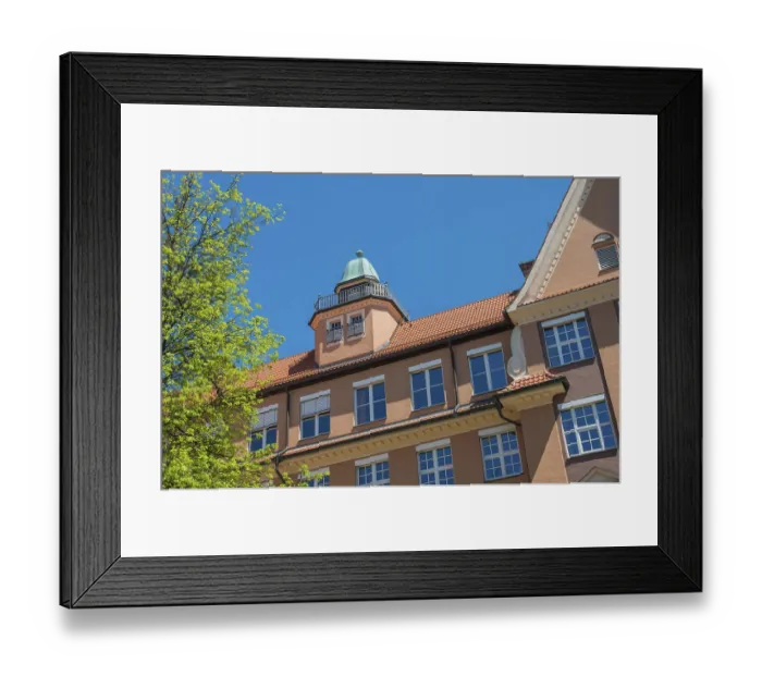 Framed Print : Facade with turrets, Realschule an der SalzstraBe Framed Print : Facade with turrets, Realschule an der SalzstraBe