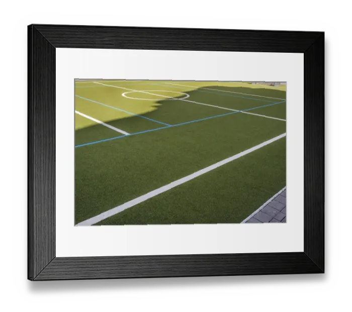 Framed Print : Sports ground with artificial turf Framed Print : Sports ground with artificial turf