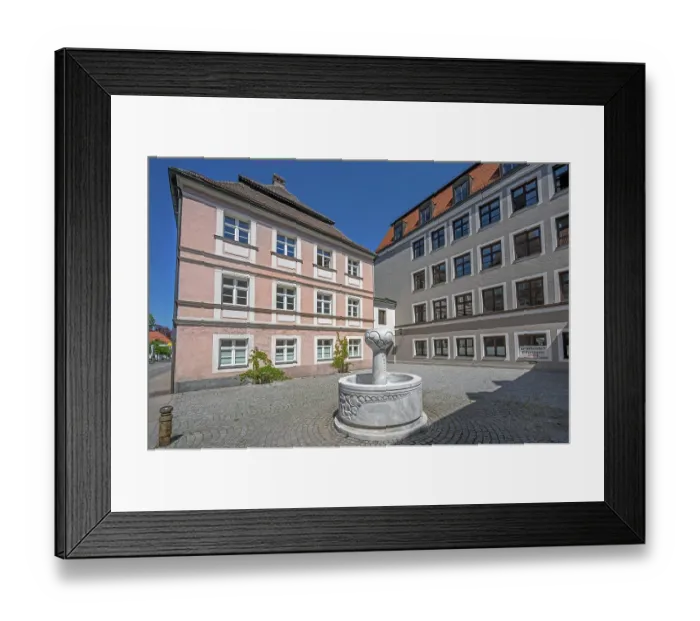 Framed Print : Fountain at the tax office on SalzstraBe Framed Print : Fountain at the tax office on SalzstraBe