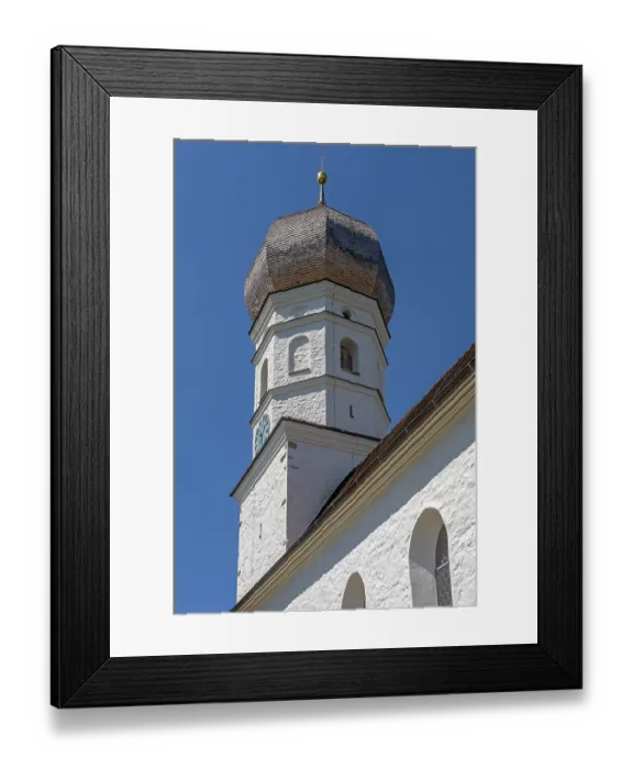 Framed Print : Onion Church Tower, St Peter and Paul is a Roman Catholic parish church in Eckarts near Niedersonthofener See Framed Print : Onion Church Tower, St Peter and Paul is a Roman Catholic parish church in Eckarts near Niedersonthofener See