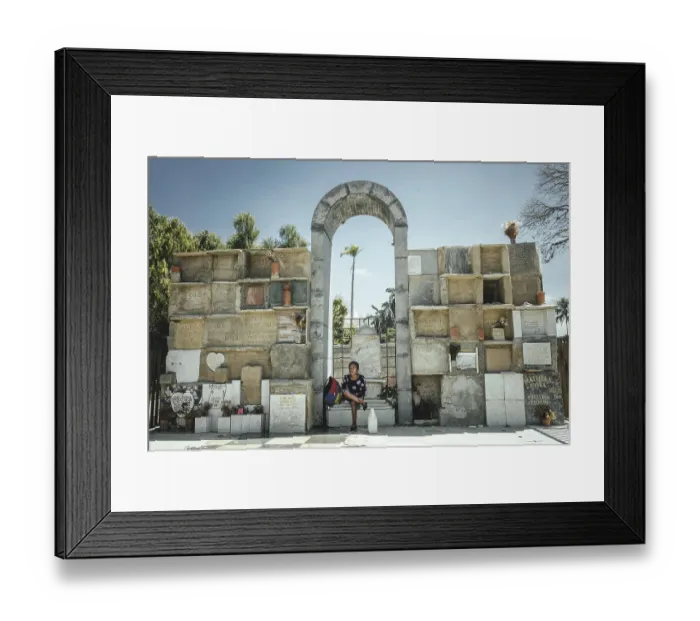 Framed Print : Graves of deceased infants, Cementerio General del Sur