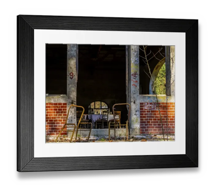 Framed Print : Historic buildings on the site of the former tuberculosis sanatorium in Beelitz