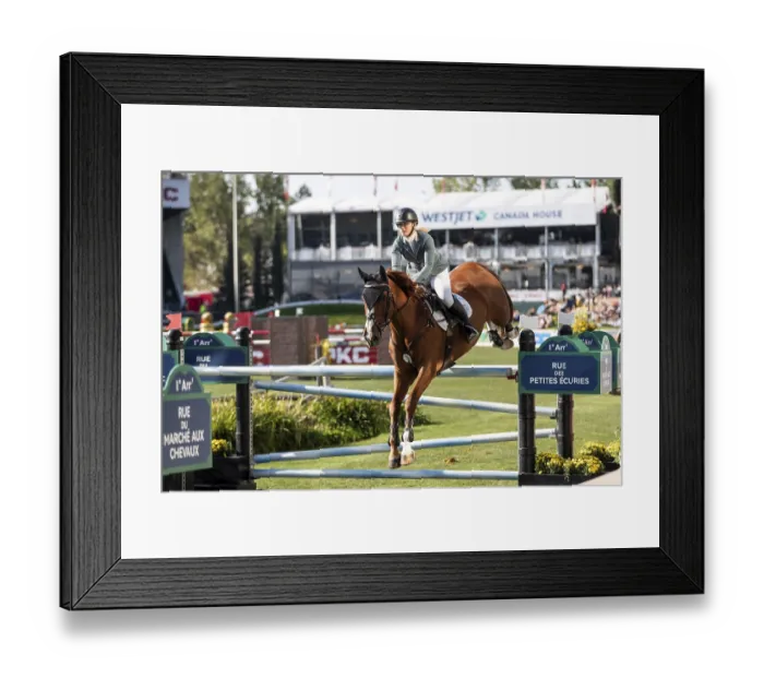 Framed Print : Jaydan Stettner of Canada and riding Ielinea JTL competes in the 1