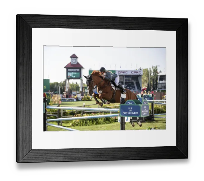 Framed Print : Jaydan Stettner of Canada and riding Ielinea JTL competes in the 1