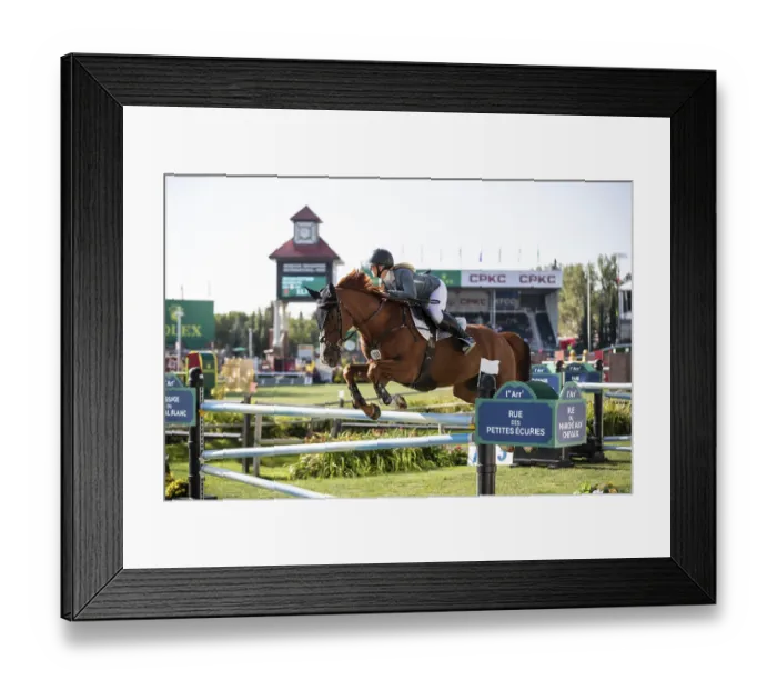 Framed Print : Jaydan Stettner of Canada and riding Ielinea JTL competes in the 1