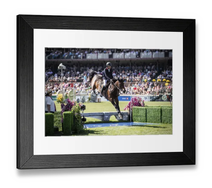Framed Print : Tim Gredley of Great Britain and riding Medoc de Toxandria compete in the first round of the 1 Framed Print : Tim Gredley of Great Britain and riding Medoc de Toxandria compete in the first round of the 1