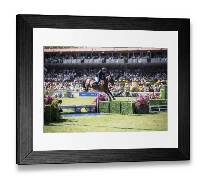 Framed Print : Daniel Coyle of Ireland and riding Legacy compete in the first round of the 1