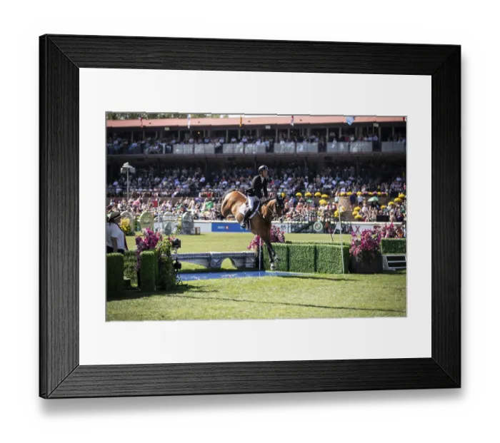 Framed Print : Scott Brash of Great Britain and riding Hello Jefferson compete in the first round of the 1