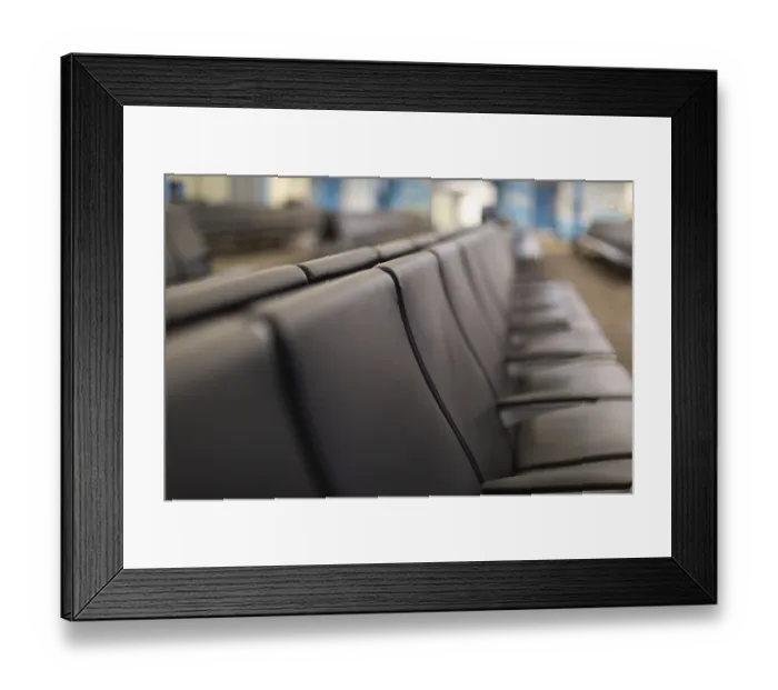 Framed Print : Passenger waiting lounge inside an international airport