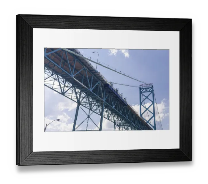 Framed Print : The Ambassador Bridge connecting Detroit Framed Print : The Ambassador Bridge connecting Detroit