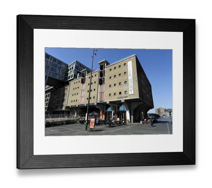 Framed Print : Former warehouse, cultural centre Pakhuis De Zwijger at the IJhaven harbour