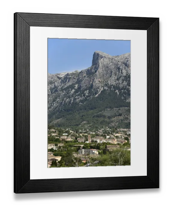 Framed Print : View of Soller and the Tramuntana Mountains