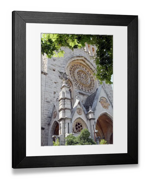 Framed Print : Facade, Church of Sant Bartomeu