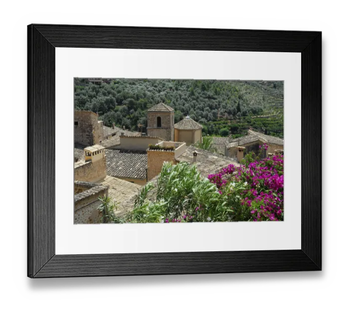 Framed Print : View over the rooftops of Fornalutx