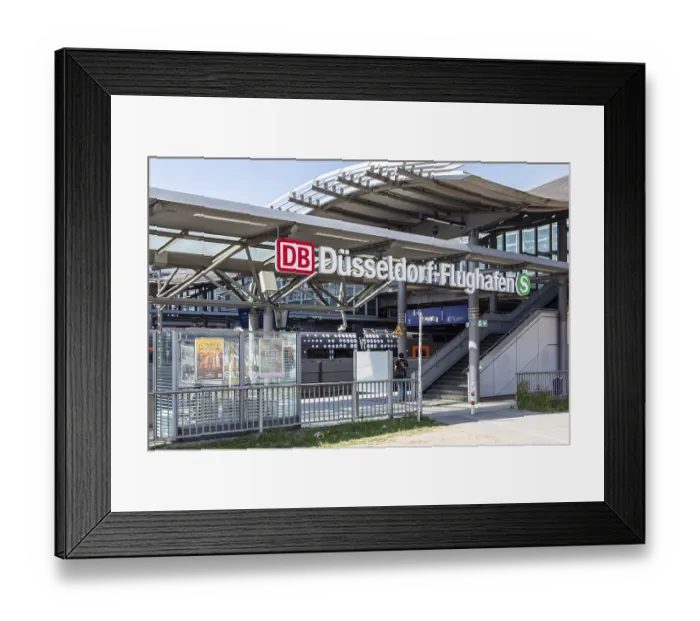 Framed Print : Dusseldorf Airport railway station