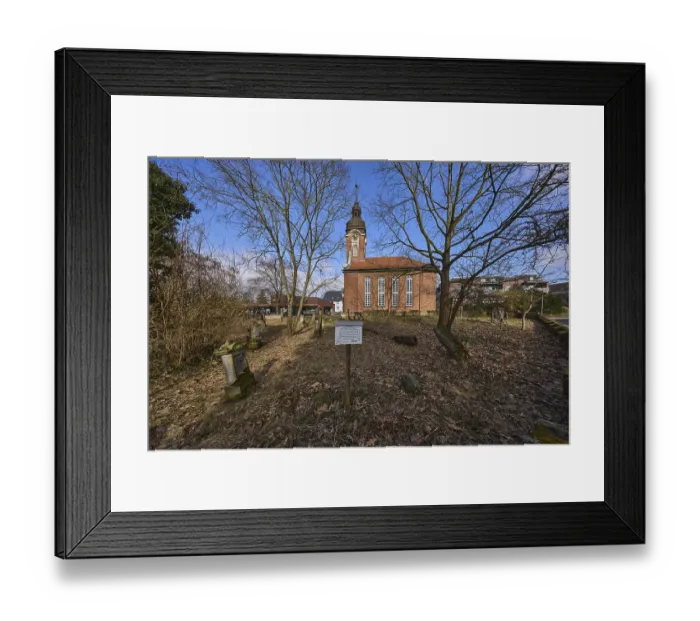 Framed Print : Historic gravestone, trees, blue sky Framed Print : Historic gravestone, trees, blue sky
