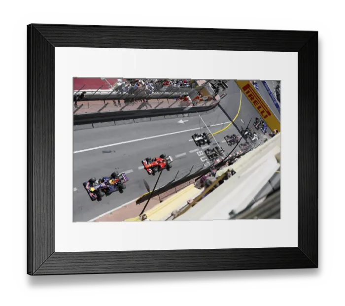 Framed Print : Field of drivers shortly after the start Framed Print : Field of drivers shortly after the start