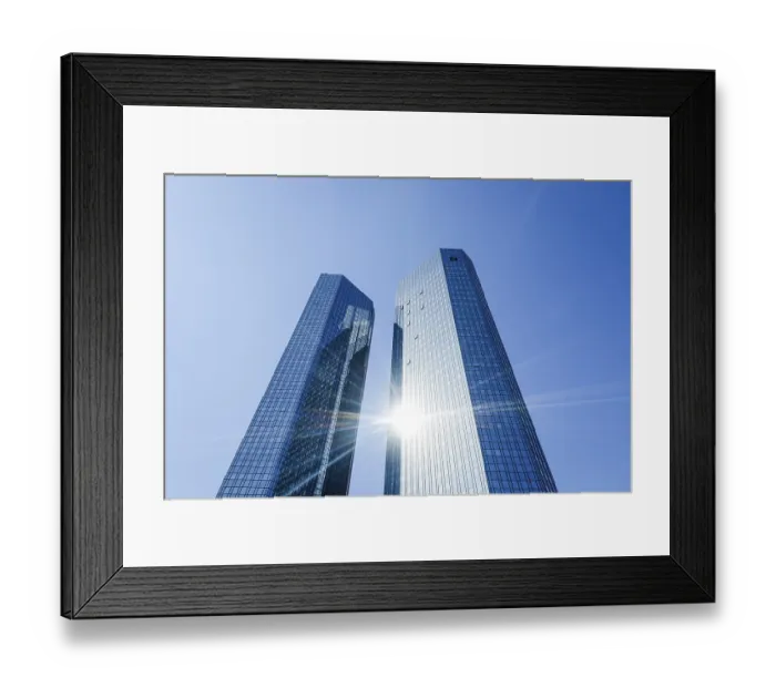Framed Print : Deutsche Bank, Frankfurt am Main, Hesse, Germany