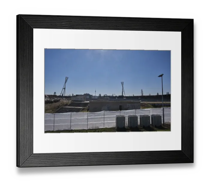 Framed Print : Germany, Berlin, 20.03.2025, Demolition Cantian Stadium