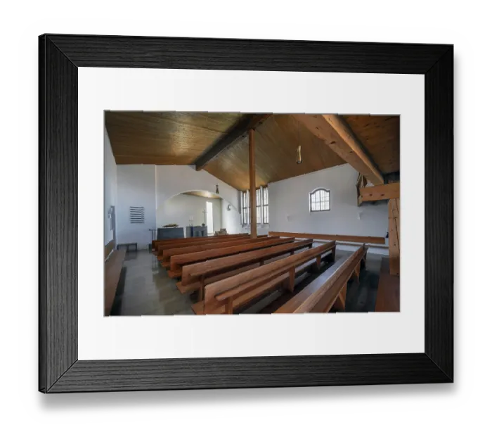 Framed Print : Interior, Protestant Church, Zum Guten Hirten
