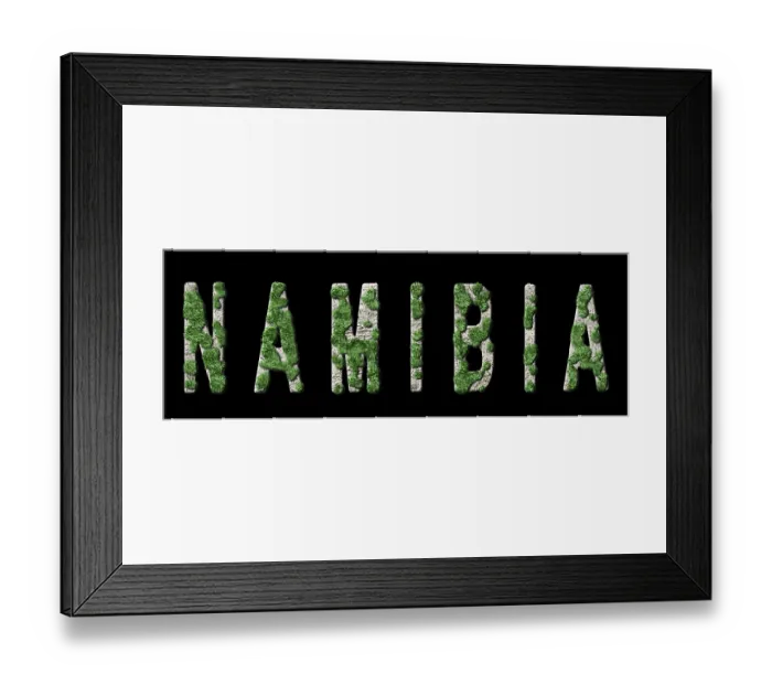 Framed Print : Namibia Reforestation and Climate Message