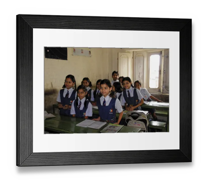 Framed Print : School class, Jaipur, Rajasthan