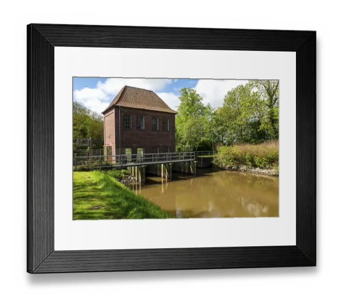 Framed Print : Aue pumping station, Neuhaus an der Oste Framed Print : Aue pumping station, Neuhaus an der Oste