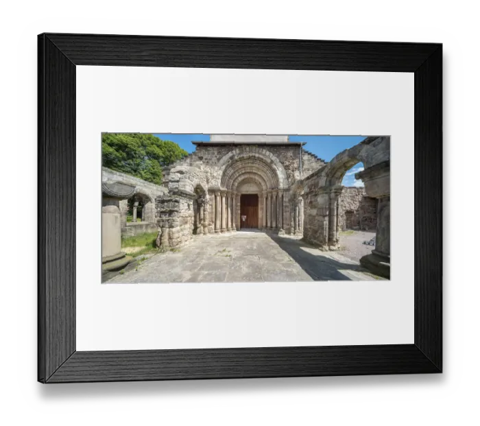 Framed Print : The Romanesque monastery church of the former Burgel monastery in the district of Thalburgel Framed Print : The Romanesque monastery church of the former Burgel monastery in the district of Thalburgel