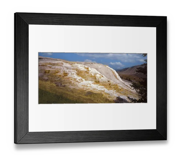 Framed Print : Limestone terraces of Mammoth Hot Springs Framed Print : Limestone terraces of Mammoth Hot Springs
